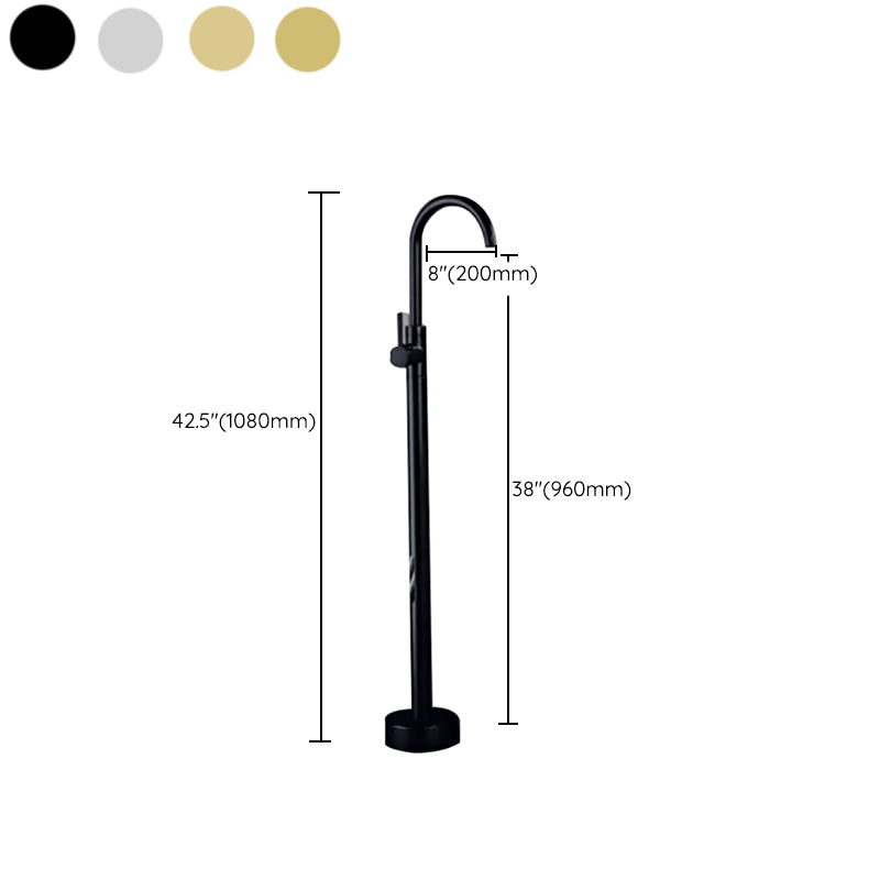 Floor Mounted All Bronze Freestanding Tub Filler Freestanding High Arc Tub Filler Trim