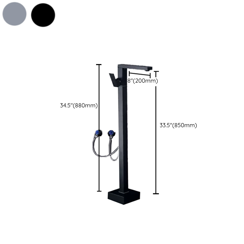 Floor Mounted All Bronze Freestanding Tub Filler Freestanding High Arc Tub Filler Trim