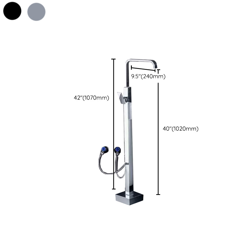 Floor Mounted All Bronze Freestanding Tub Filler Freestanding High Arc Tub Filler Trim