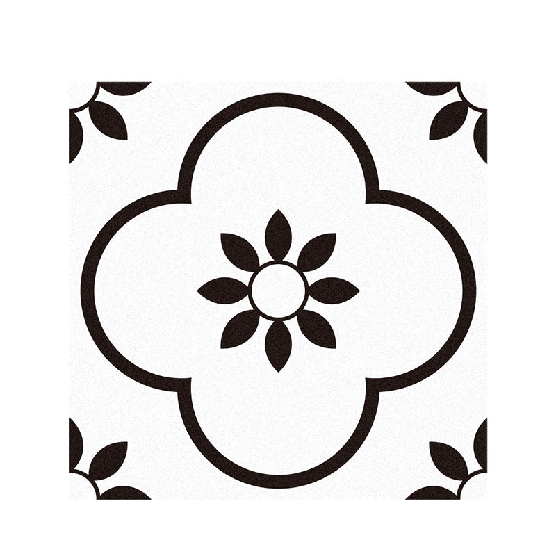 Plastic Peel & Stick Tile Square Print Field Tile for Kitchen and Bathroom