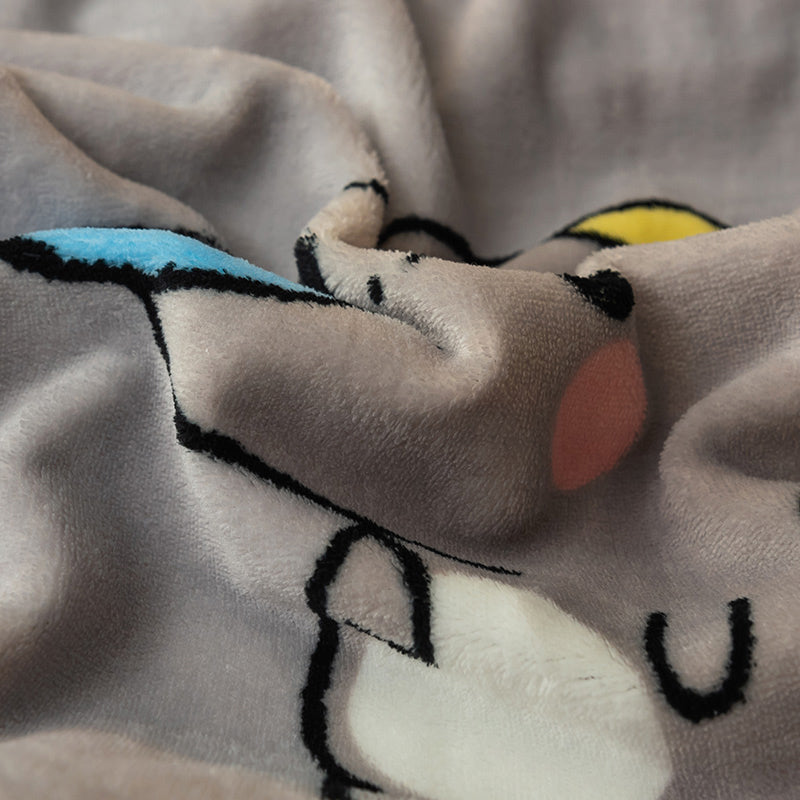 Cotton Flannel Bed Sheet Set Printed Bed Sheet Set with Wrinkle Resistant