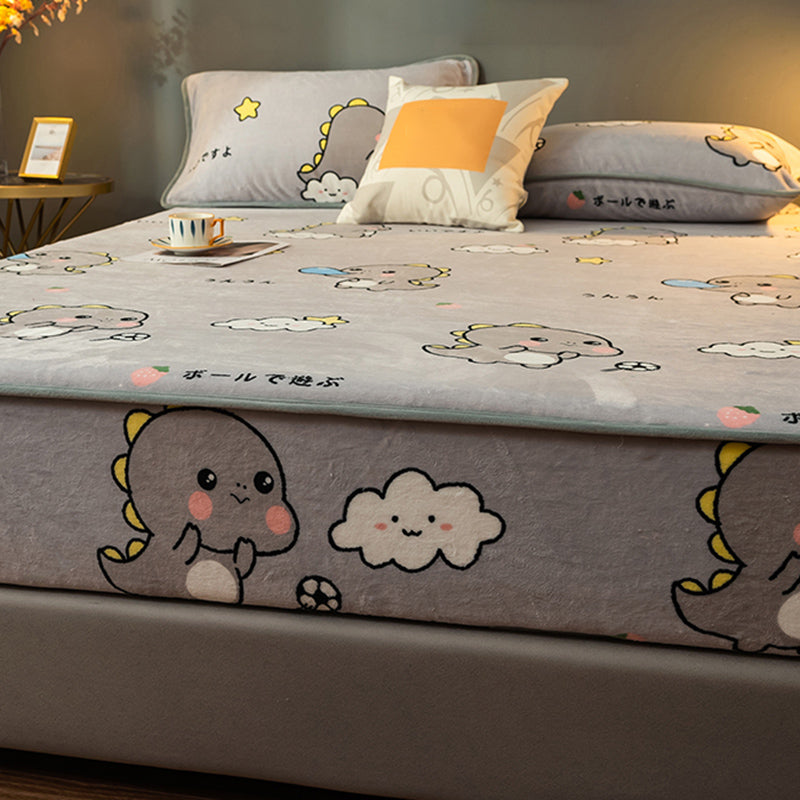 Cotton Flannel Bed Sheet Set Printed Bed Sheet Set with Wrinkle Resistant