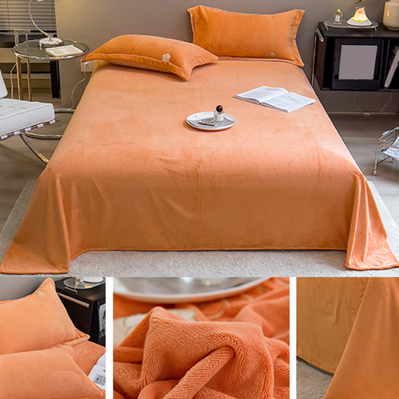 Solid Color Bed Sheet Set Breathable Polyester Bed Sheet Set