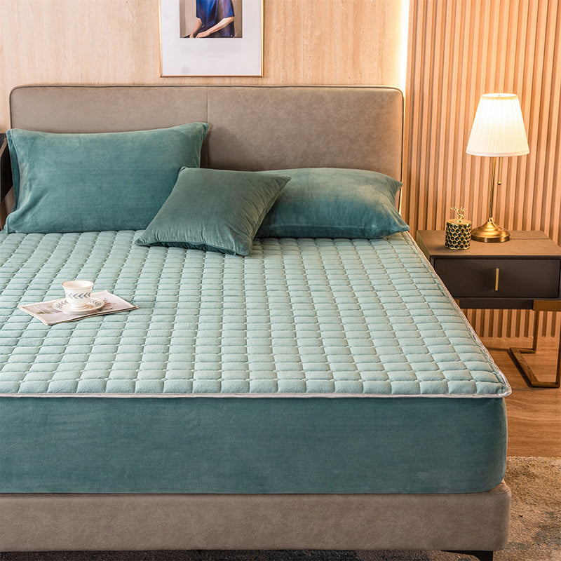 Flannel Bed Sheet Set Breathable Fade Resistant Bed Sheet Set