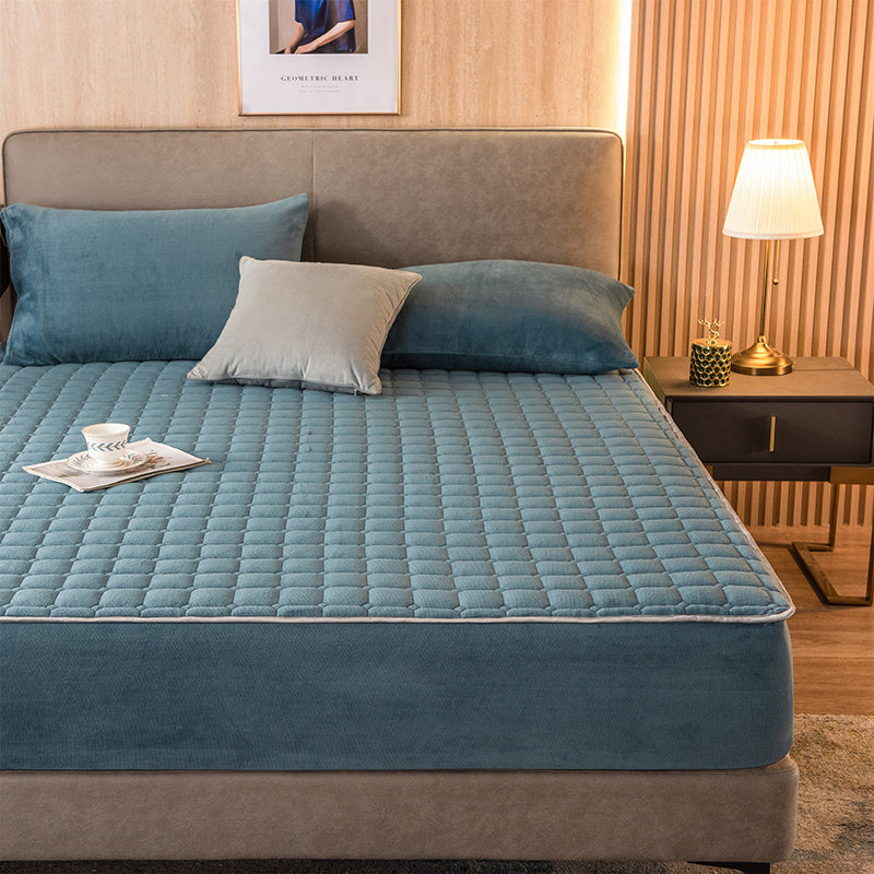 Flannel Bed Sheet Set Breathable Fade Resistant Bed Sheet Set