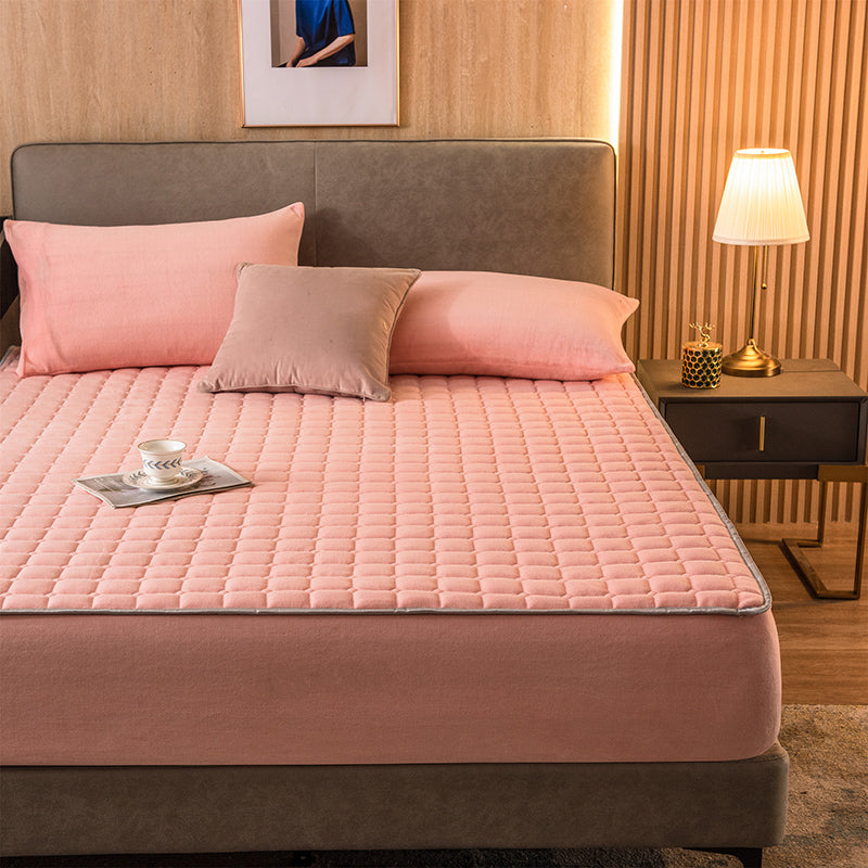 Flannel Bed Sheet Set Breathable Fade Resistant Bed Sheet Set