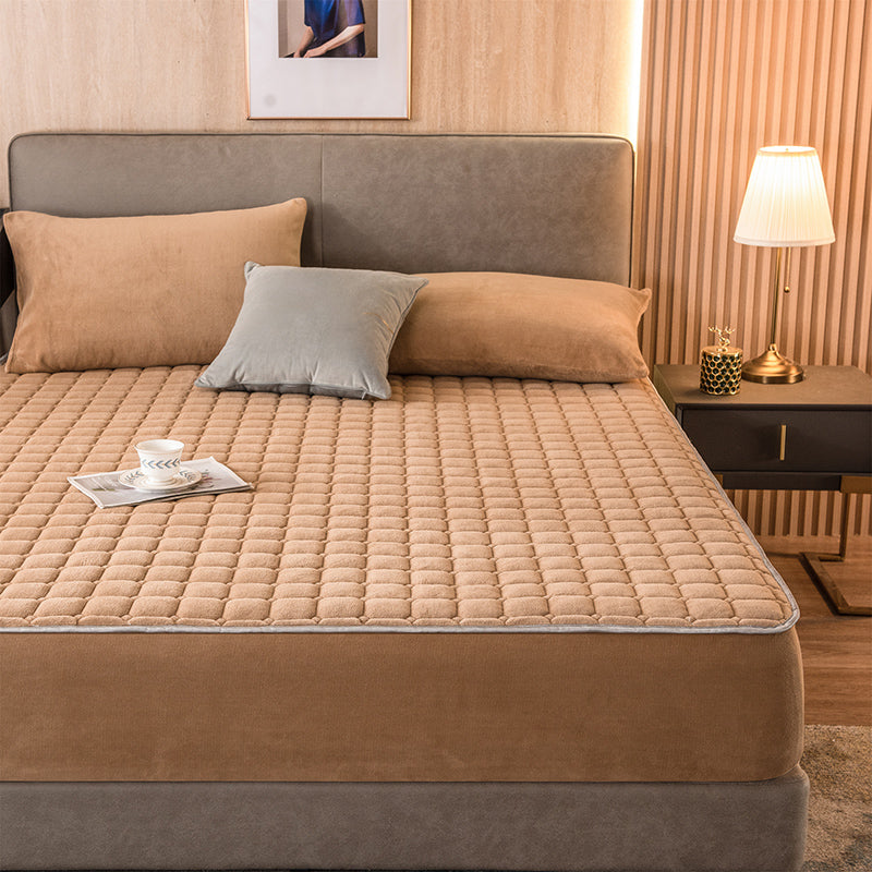 Flannel Bed Sheet Set Breathable Fade Resistant Bed Sheet Set