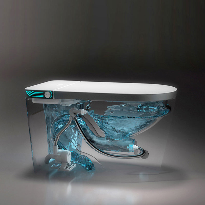 Modern Ceramic Flush Toilet Concealed Tank Toilet Bowl for Washroom