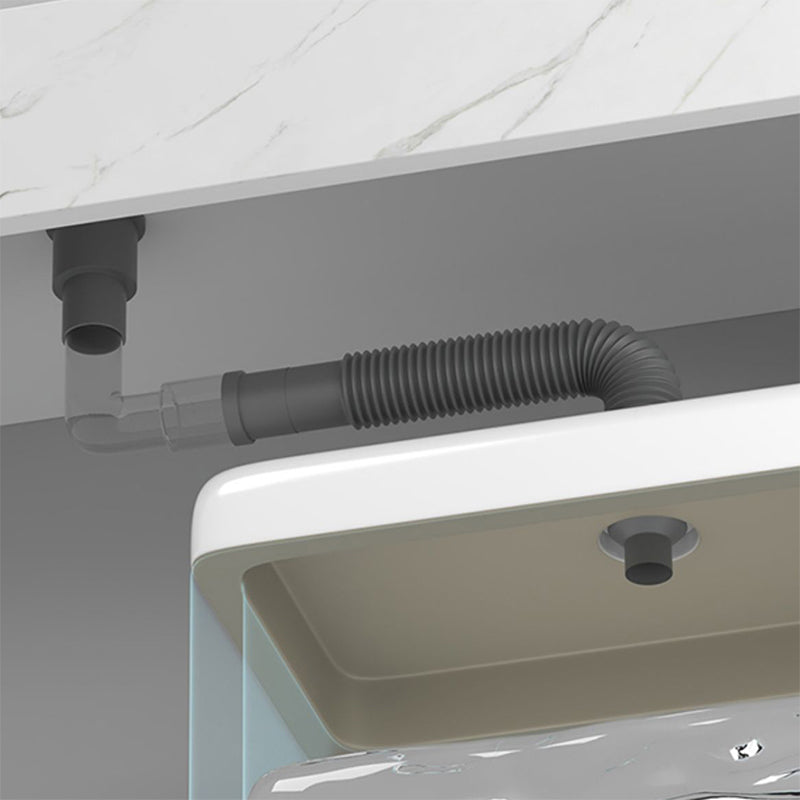 Contemporary Ceramic Flush Toilet Floor Mounted White Urine Toilet with Seat for Washroom