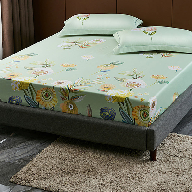 100 Cotton Bed Sheet Set Fade Resistant Breathable Bed Sheet Set