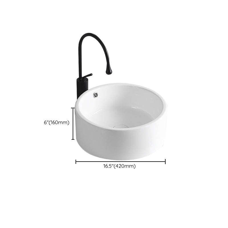 Modern Vessel Lavatory Sink Porcelain Rectangular Vessel Sink(Not Including Faucet)