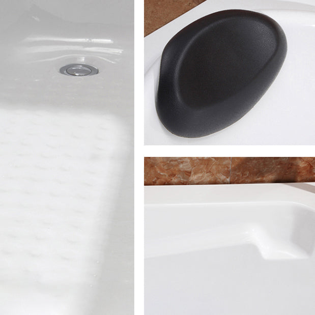 Soaking Bathtub Antique Finish Rectangular Acrylic Back to Wall Bath Tub