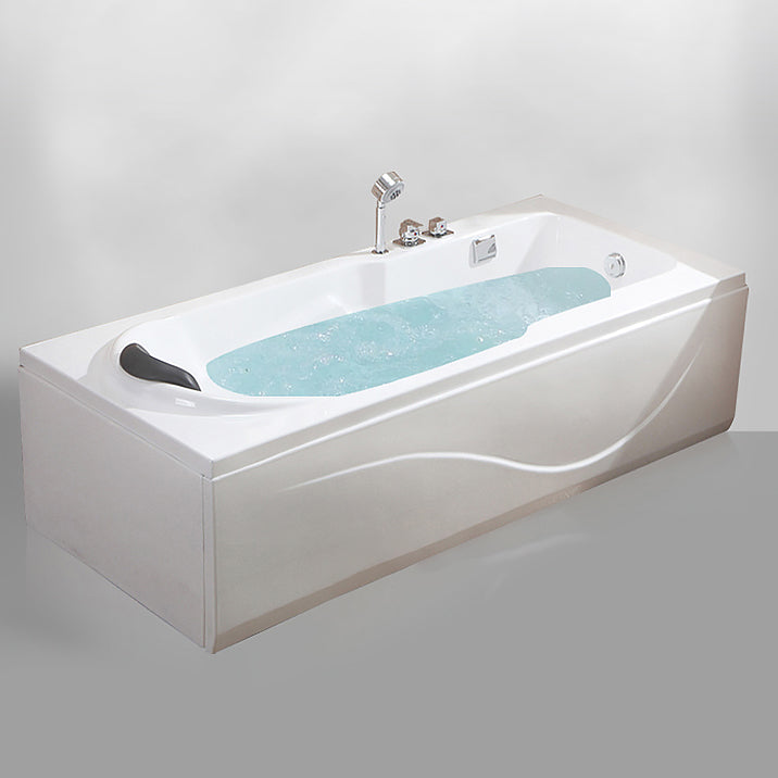 Soaking Bathtub Antique Finish Rectangular Acrylic Back to Wall Bath Tub