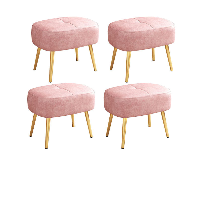 Solid Color Leather Standard Stool Modern Style Simple Household Rectangular Stool