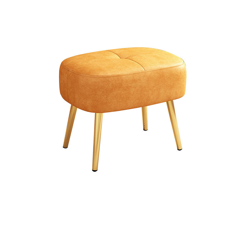 Solid Color Leather Standard Stool Modern Style Simple Household Rectangular Stool