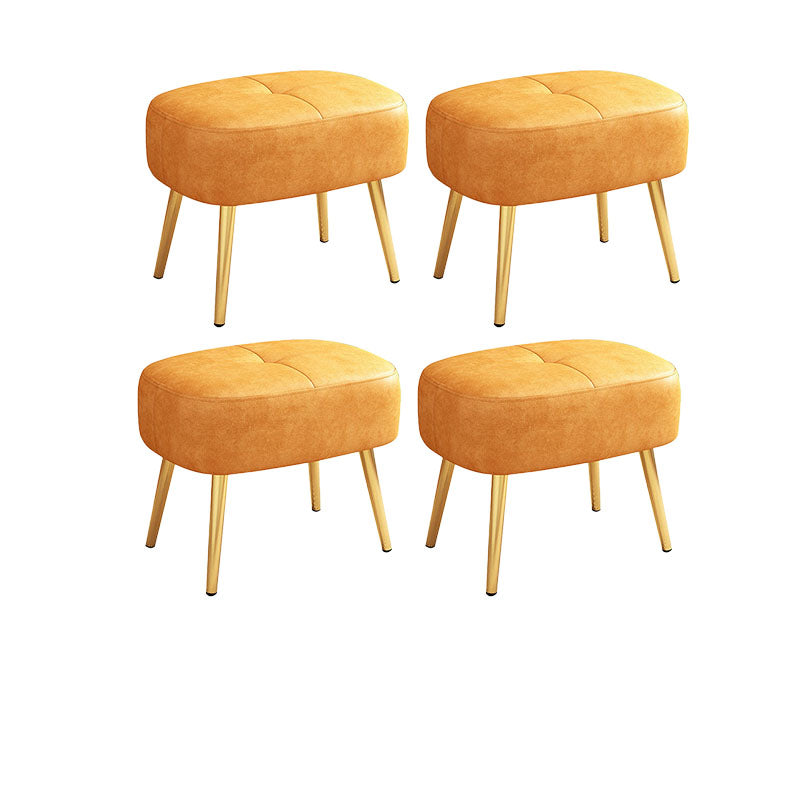 Solid Color Leather Standard Stool Modern Style Simple Household Rectangular Stool