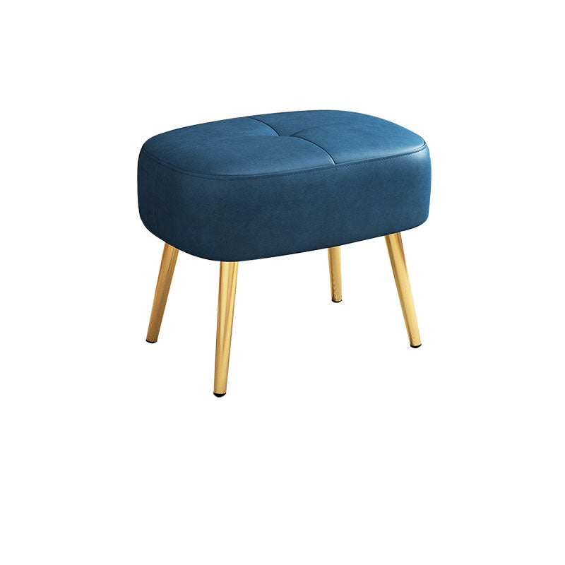 Solid Color Leather Standard Stool Modern Style Simple Household Rectangular Stool