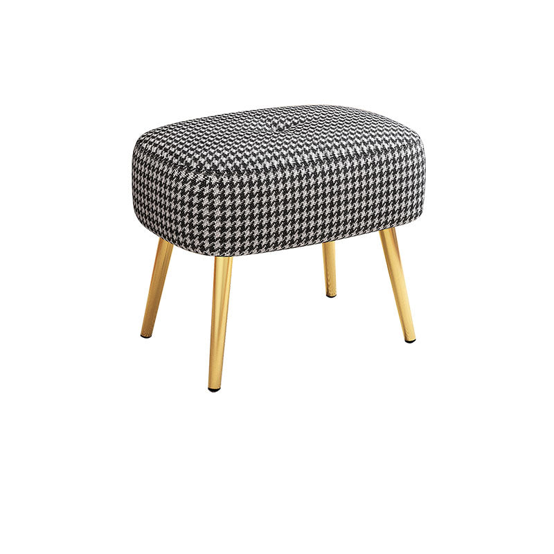 Solid Color Leather Standard Stool Modern Style Simple Household Rectangular Stool