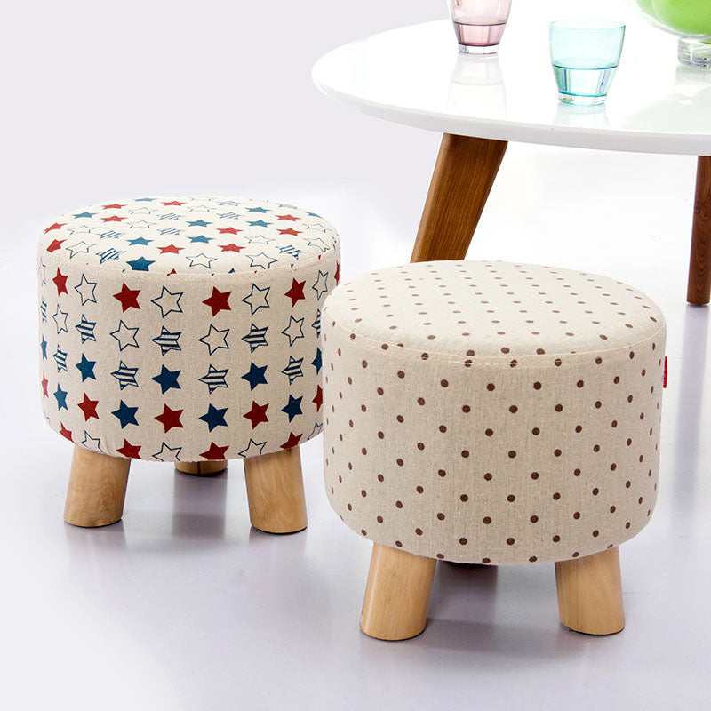Cotton Standard Stool Modern Style Simple Household Round Stool