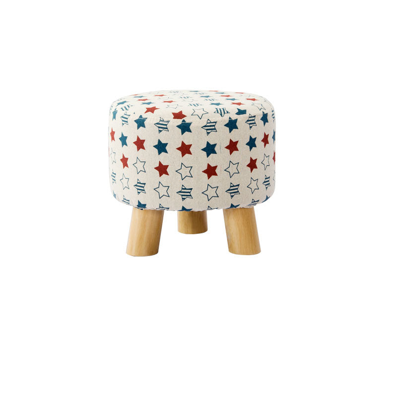 Cotton Standard Stool Modern Style Simple Household Round Stool
