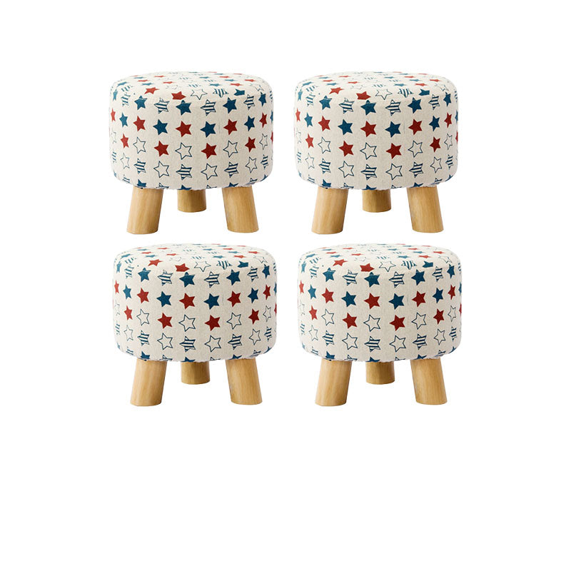 Cotton Standard Stool Modern Style Simple Household Round Stool