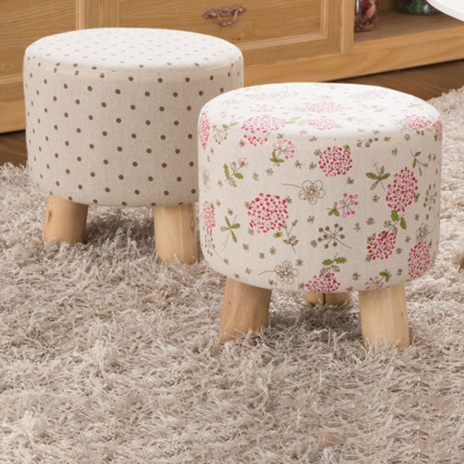Cotton Standard Stool Modern Style Simple Household Round Stool