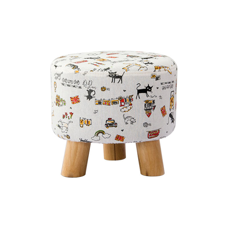 Cotton Standard Stool Modern Style Simple Household Round Stool