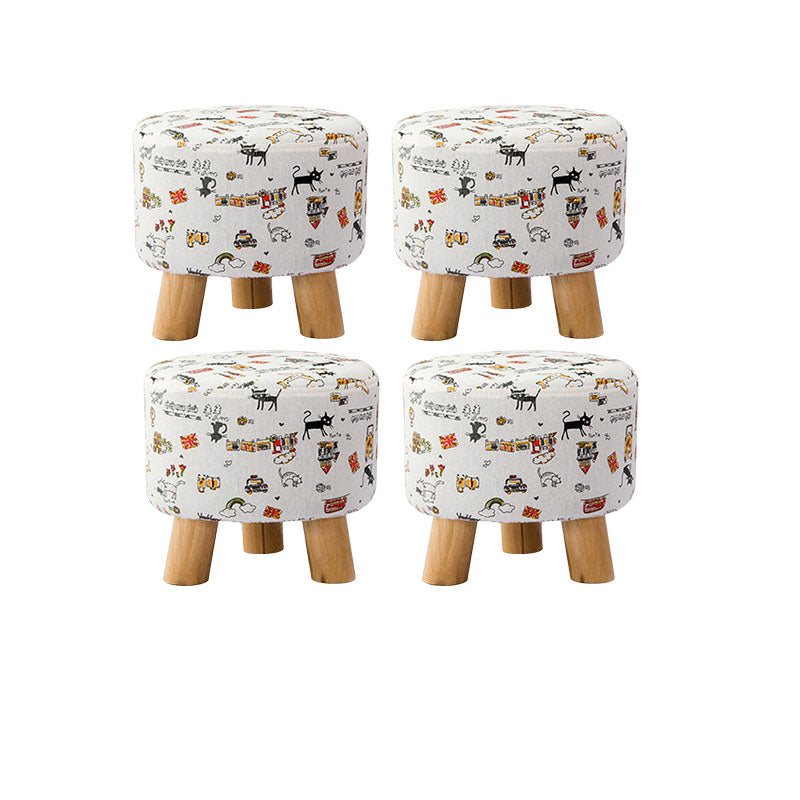 Cotton Standard Stool Modern Style Simple Household Round Stool