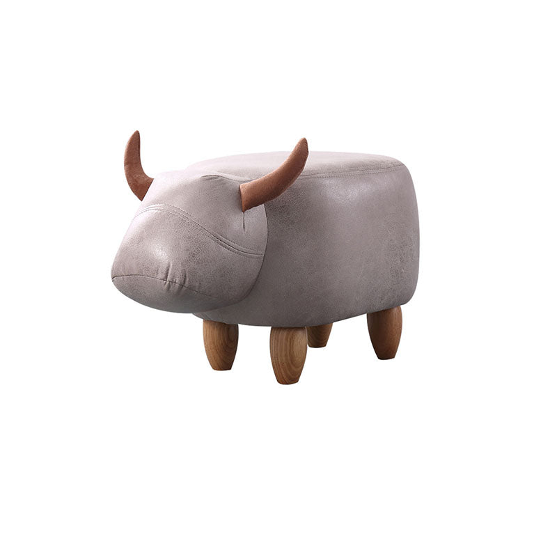 Leather Standard Stool Modern Style Simple Household Cow Stool