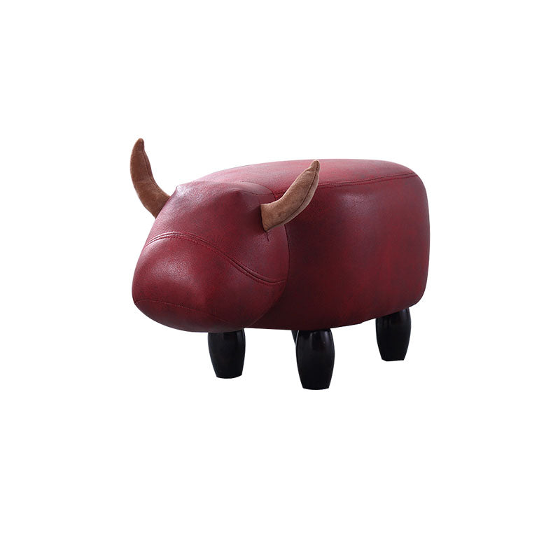 Leather Standard Stool Modern Style Simple Household Cow Stool
