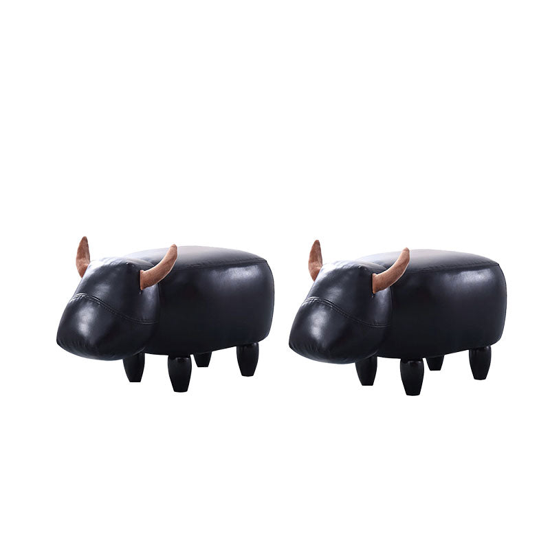 Leather Standard Stool Modern Style Simple Household Cow Stool