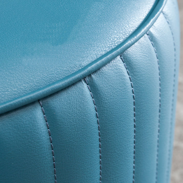 Leather Standard Stool Modern Style Simple Household Round Footstool