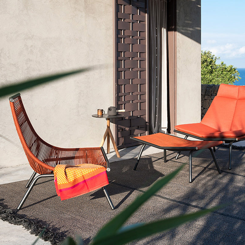 Contemporary Outdoor Rattan Rocking Chair Single Rocking Chair