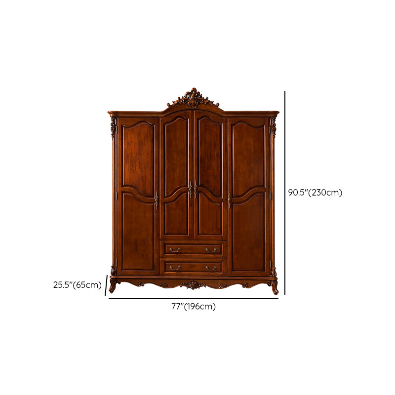French Country Style Wardrobe Armoire Wood Wardrobe for Bedroom