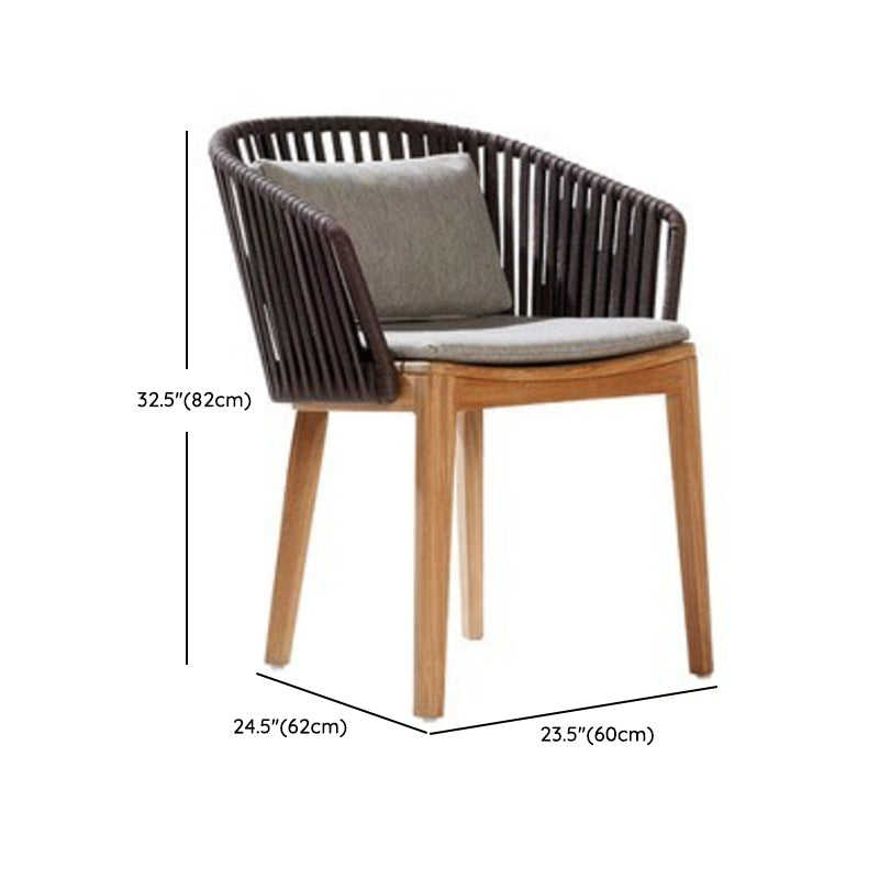 Light Brown Boho Dining Table Set 1/4/5/7/9 Pcs Rattan Dining Set