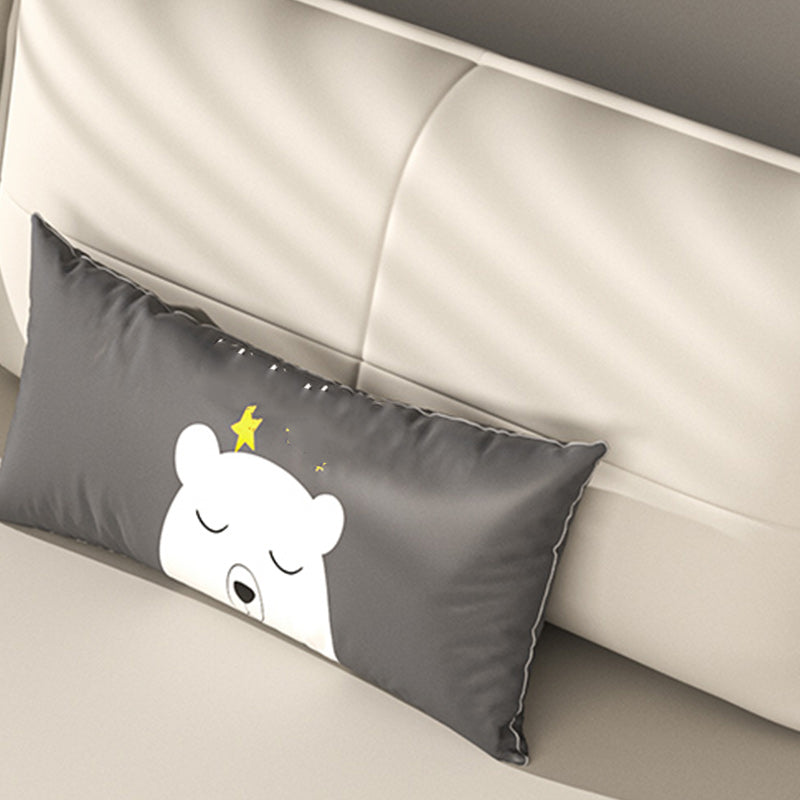 Pillow Back White Sleeper Sofa Bonded Leather Scandinavian Futon Sofa Bed