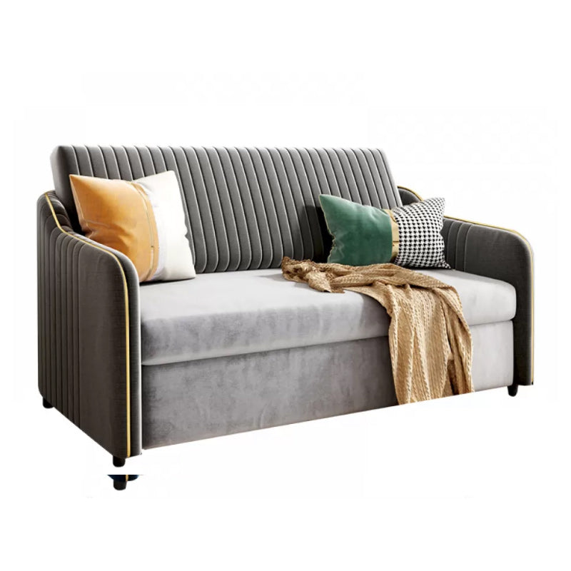 37" Wide Glam Sleeper Sofa Futon Foldable Pillow Included Sleeper Sofa