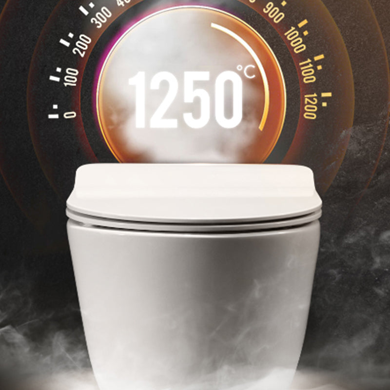 Modern Ceramic Flush Toilet Wall Mount White Toilet Bowl for Washroom