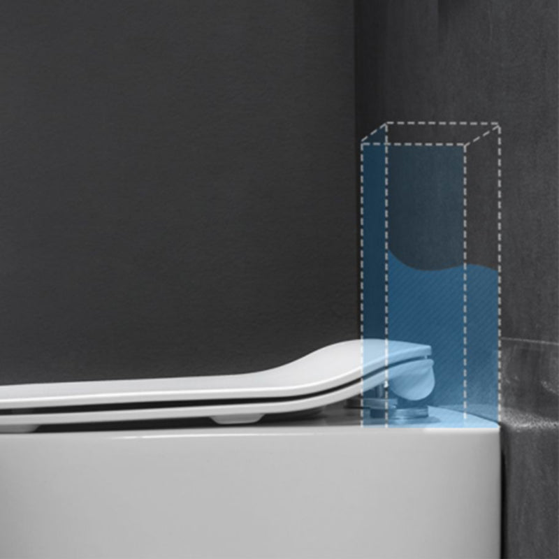 Modern Ceramic Flush Toilet Wall Mount White Toilet Bowl for Washroom