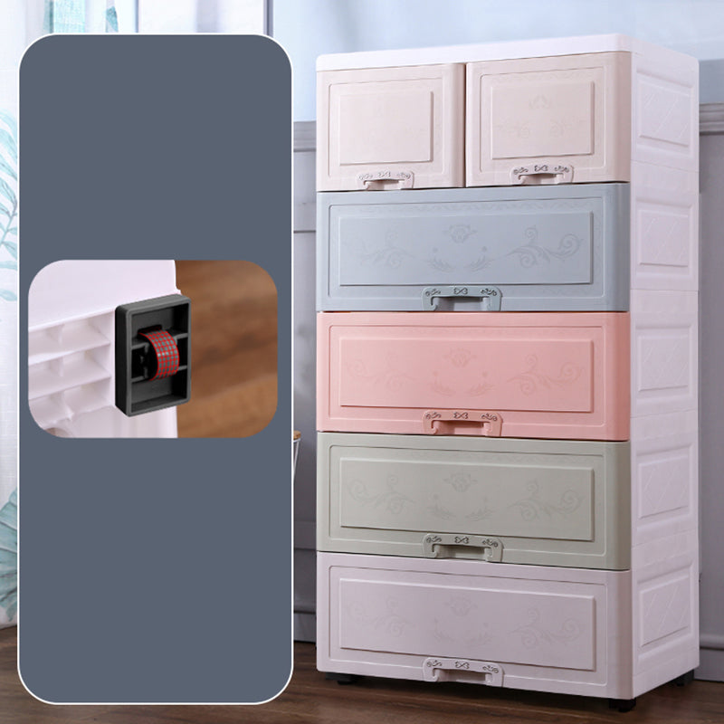 Scandinavian Vertical Kids Dresser Set 6 Drawers Baby Dresser