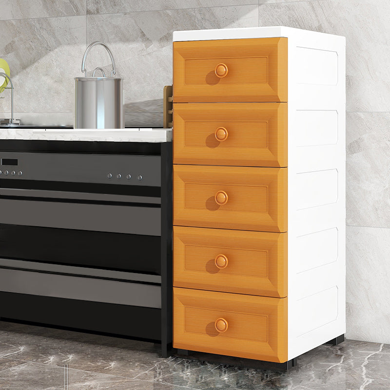 Scandinavian Kids Furniture Vertical Plastic Nursery Dresser with Drawers for Home