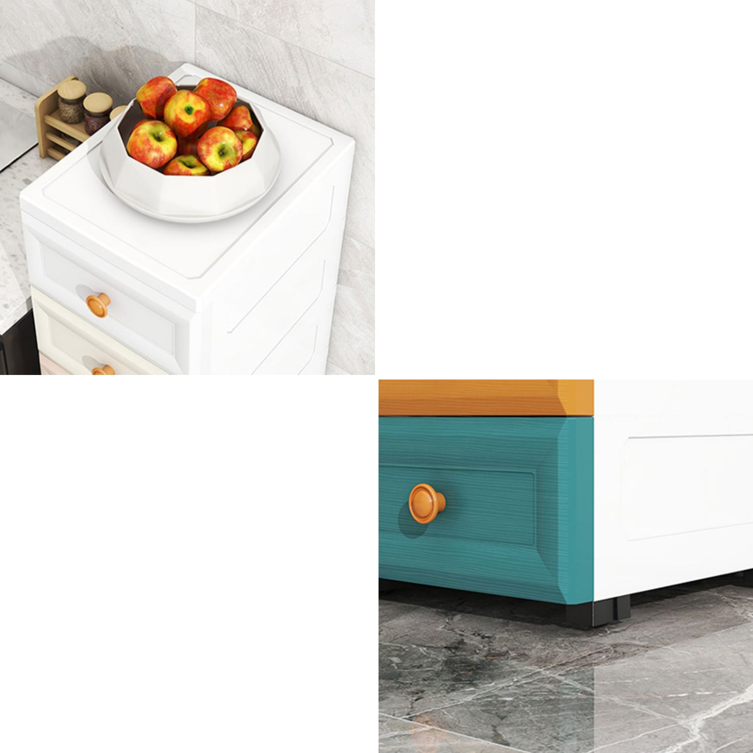 Scandinavian Kids Furniture Vertical Plastic Nursery Dresser with Drawers for Home