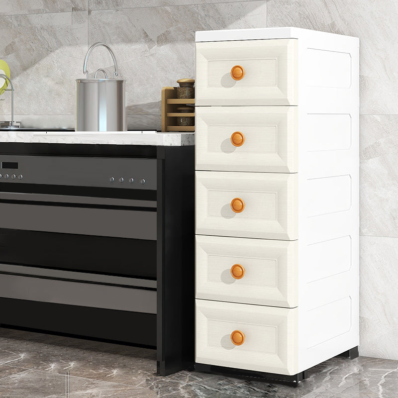 Scandinavian Kids Furniture Vertical Plastic Nursery Dresser with Drawers for Home