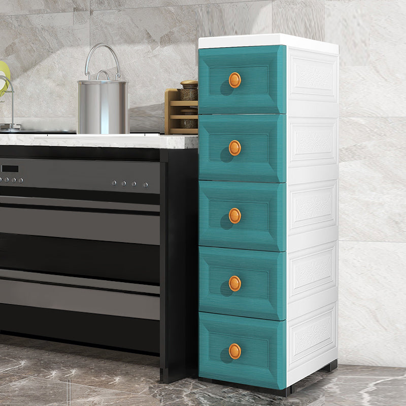 Scandinavian Kids Furniture Vertical Plastic Nursery Dresser with Drawers for Home