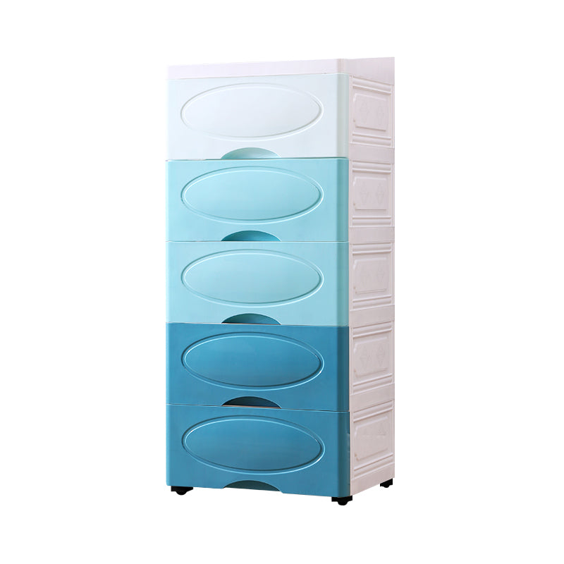 Contemporary Vertical Kids Dressers Plastic Nursery Dresser with Drawers for Bedroom