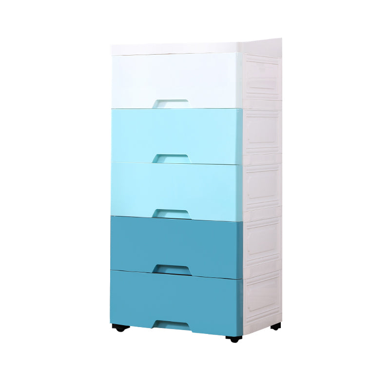 Contemporary Vertical Kids Dressers Plastic Nursery Dresser with Drawers for Bedroom
