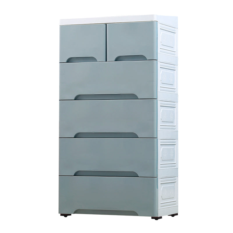 Contemporary Vertical Kids Dressers Plastic Nursery Dresser with Drawers for Bedroom
