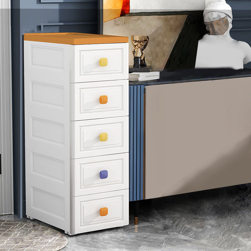 Scandinavian Kids Dressers Plastic Nursery Dresser with Drawers for Home