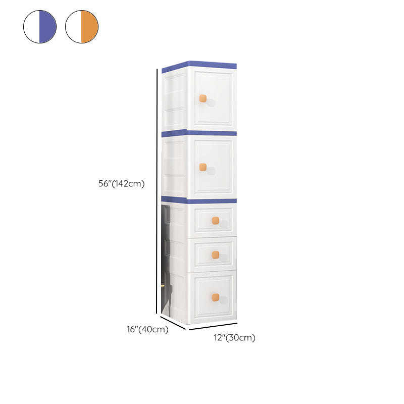 Scandinavian Kids Dressers Plastic Nursery Dresser with Drawers for Home