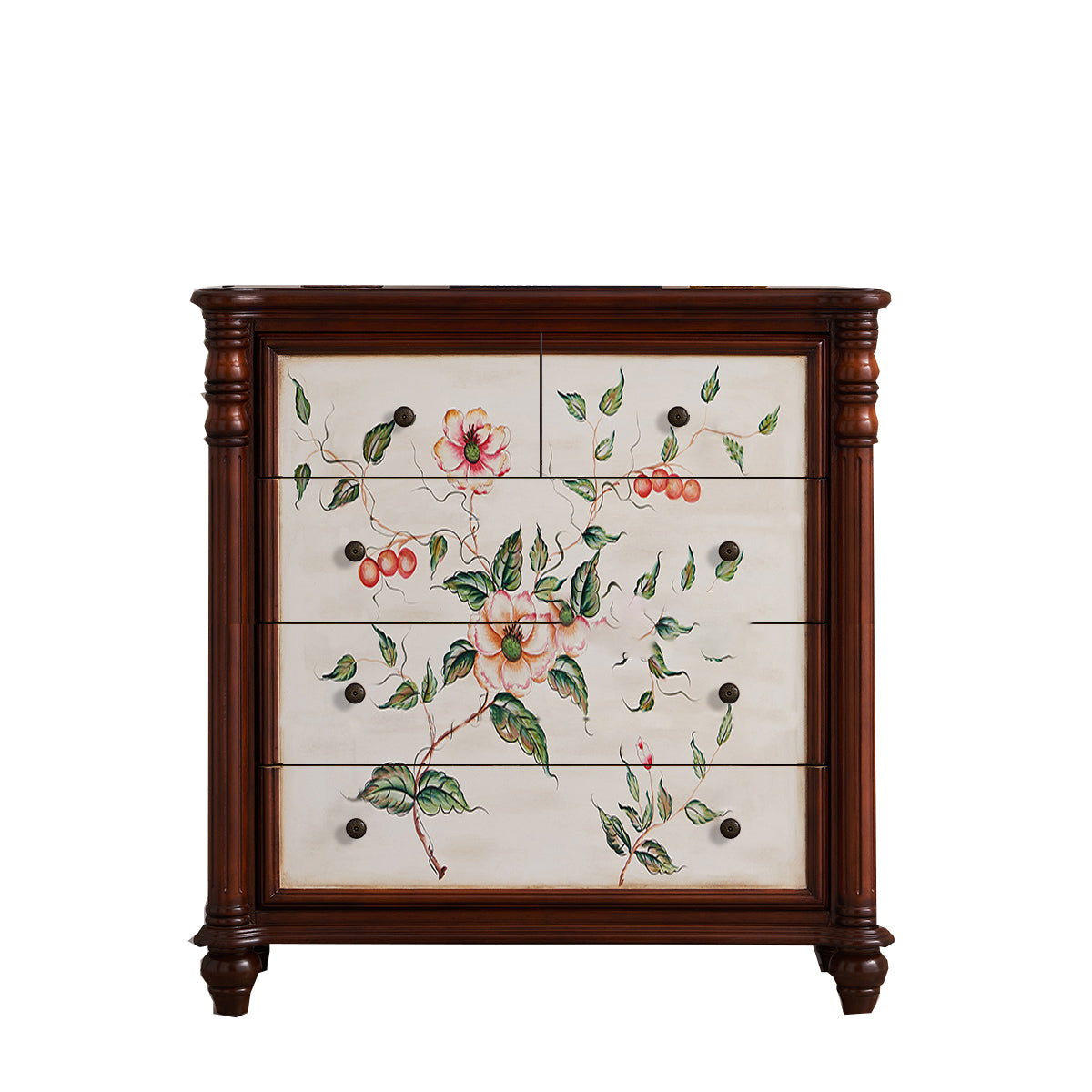 Traditional Storage Chest Dresser Solid Wood Dresser , 15.6 Inch W